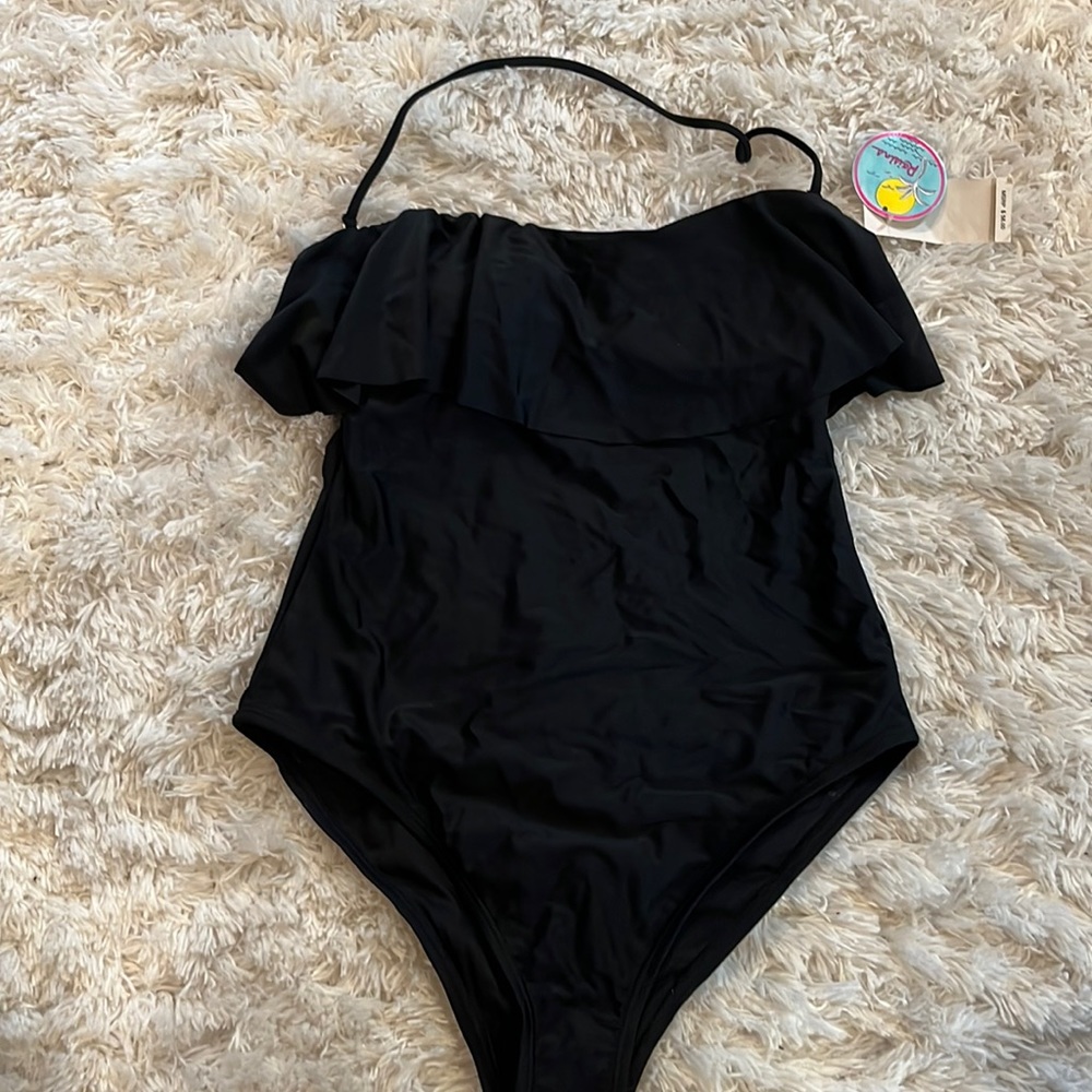 NWT black swimsuit with low back
